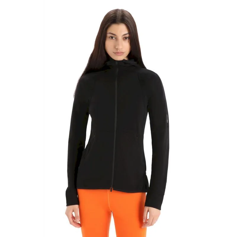 Icebreaker ZoneKnit LS Zip Hoodie - Polaire en laine mérinos femme | Hardloop