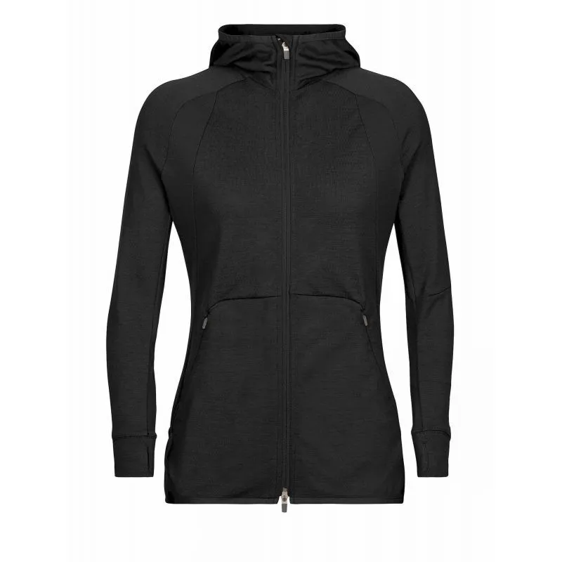 Icebreaker ZoneKnit LS Zip Hoodie - Polaire en laine mérinos femme | Hardloop