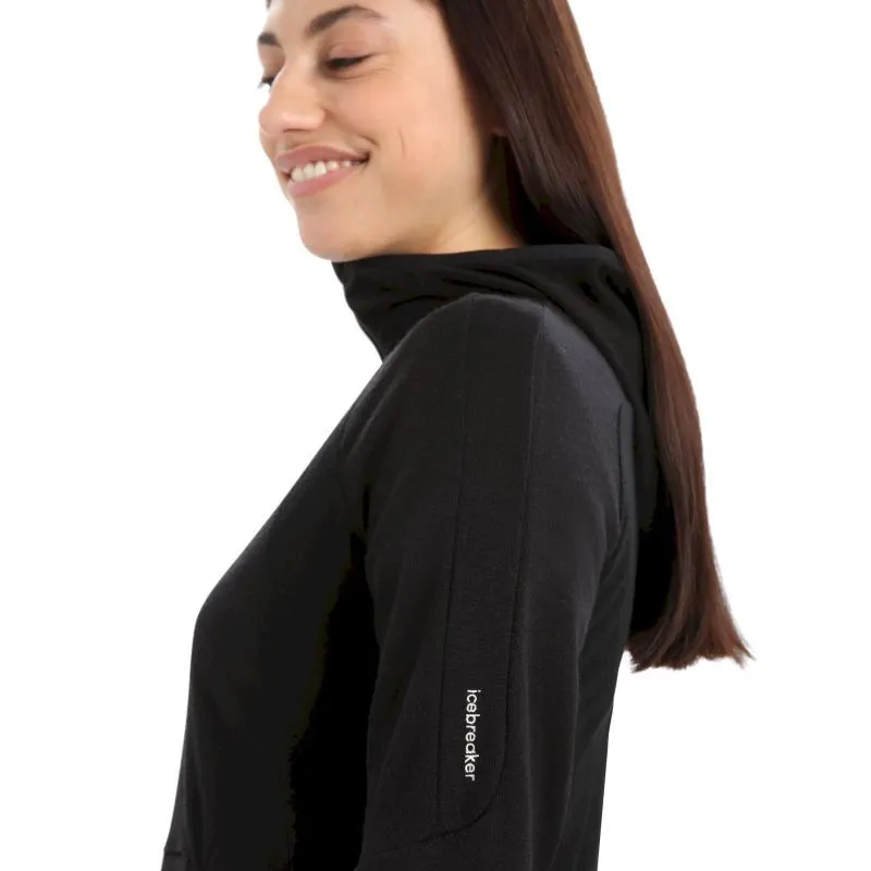 Icebreaker ZoneKnit LS Zip Hoodie - Polaire en laine mérinos femme | Hardloop