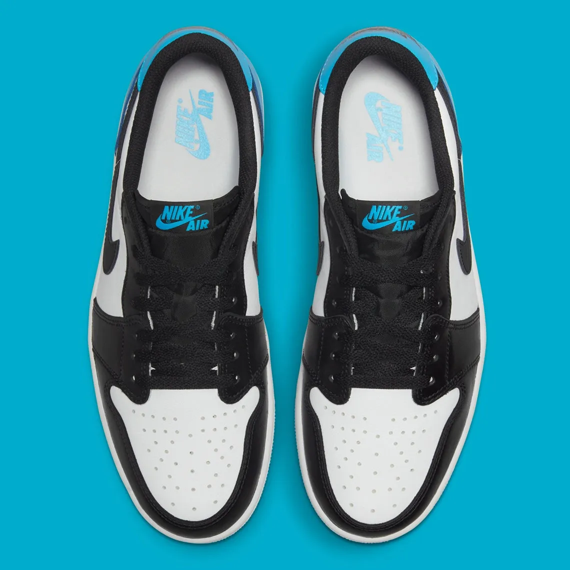 Jordan 1 Retro Low OG Black Dark Powder Blue