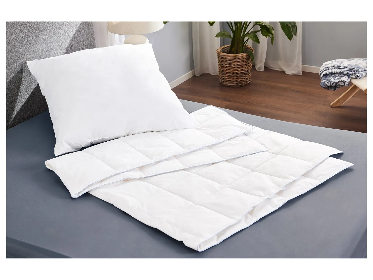 LIVARNO home Couette d'été en duvet, 140 x 200 cm