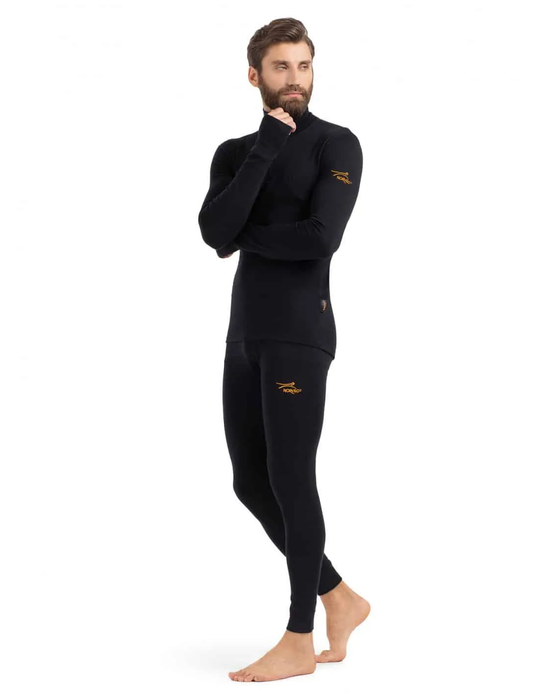 Maillot thermique Homme col zippé en laine mérinos, Protection -30°C