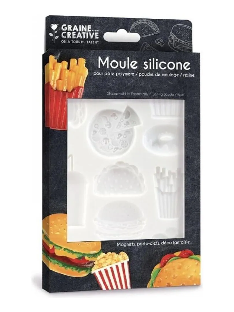 Moule En Silicone 20x13 Cm Junk Food - N/A