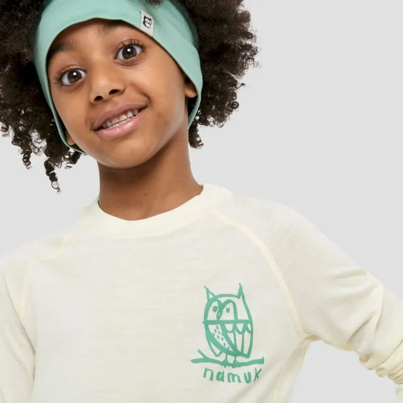 Namuk Uil Merino Longsleeve - T-shirt en laine mérinos enfant | Hardloop