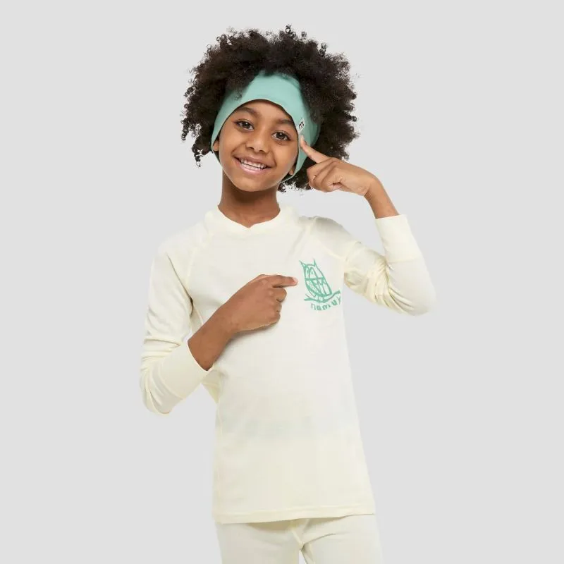 Namuk Uil Merino Longsleeve - T-shirt en laine mérinos enfant | Hardloop