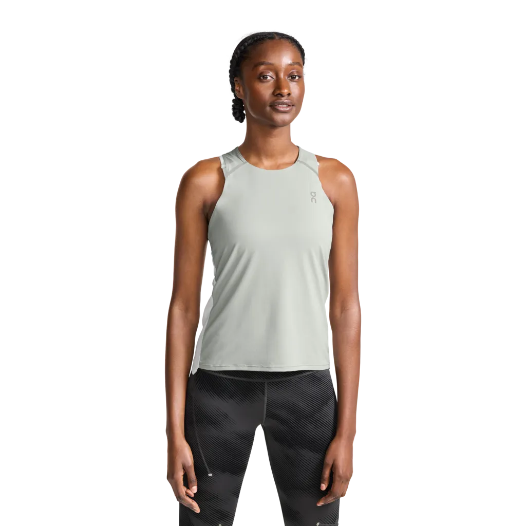 ON RUNNING PERFORMANCE TANK FEMME COBBLE | GLACIER