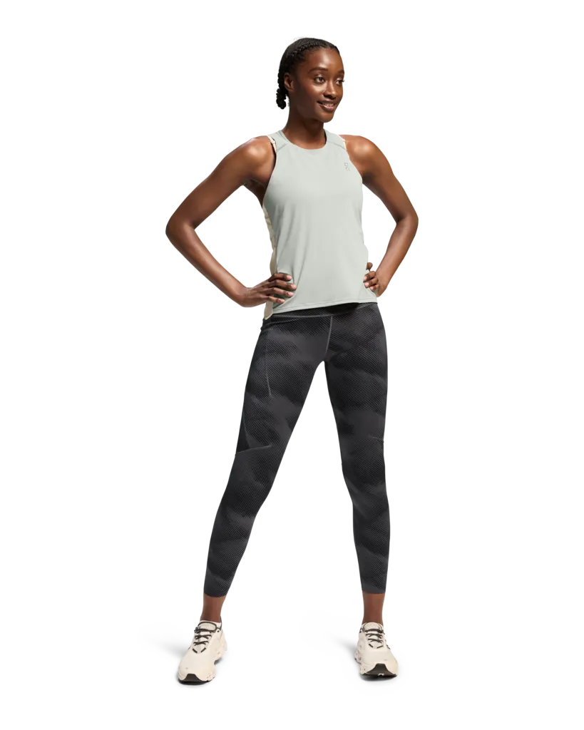 ON RUNNING PERFORMANCE TANK FEMME COBBLE | GLACIER