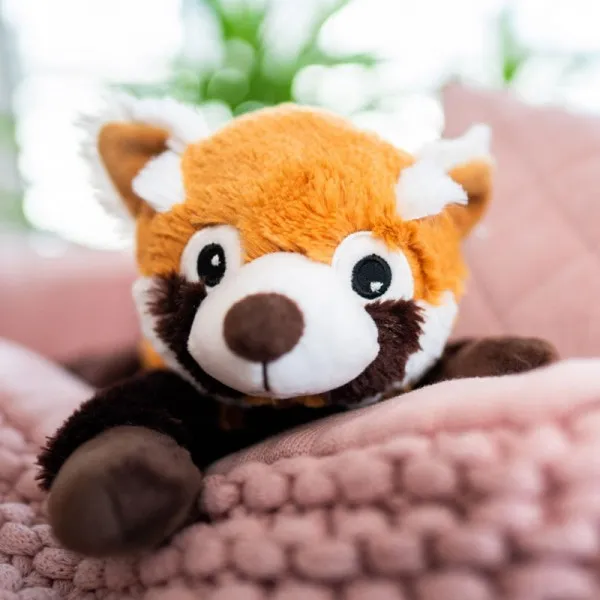 Panda roux, peluche bouillotte déhoussable, micro-ondes