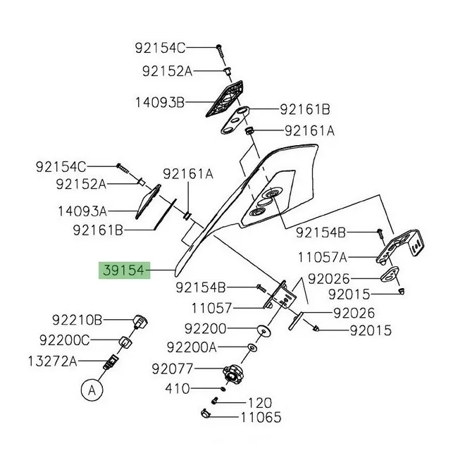 Pare-brise d'origine Kawasaki Versys 1000 (2019-2024) | Moto Shop 35