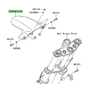 Partie avant garde-boue avant Kawasaki Er-6f (2009-2011) | Moto Shop 35