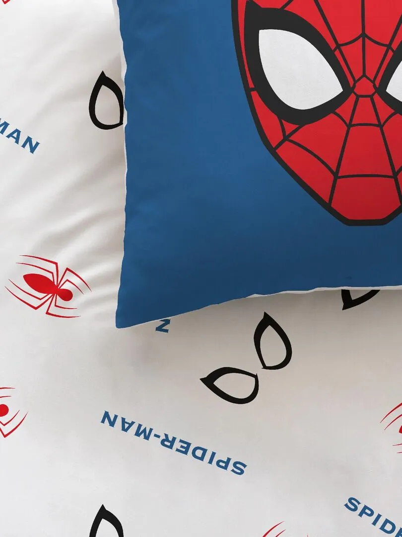 Parure de lit imprimée 100% coton, SPIDERMAN HOME BASIC - Bleu marine