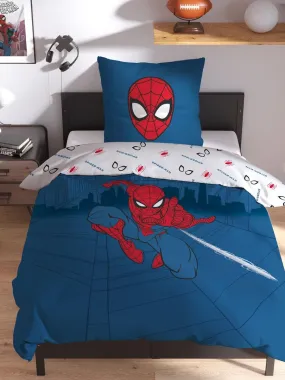 Parure de lit imprimée 100% coton, SPIDERMAN HOME BASIC - Bleu marine