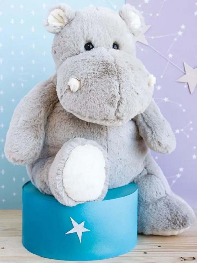 Peluche Hippo'dou (32 Cm) - Gris