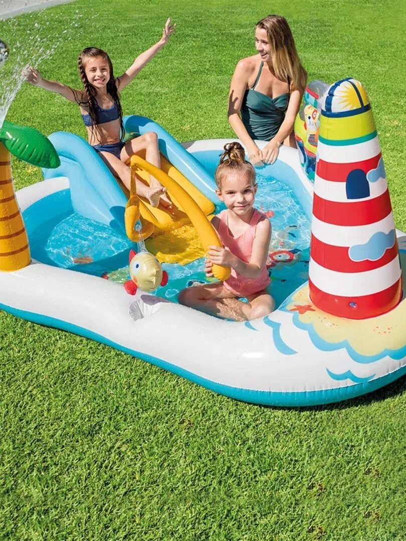 Piscine gonflable pour enfants Fishing Fun Play Center 218 x 188 x 99 cm - N/A