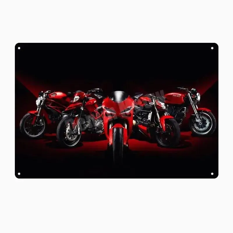 Plaque métalique décorative DUCATI CORSE