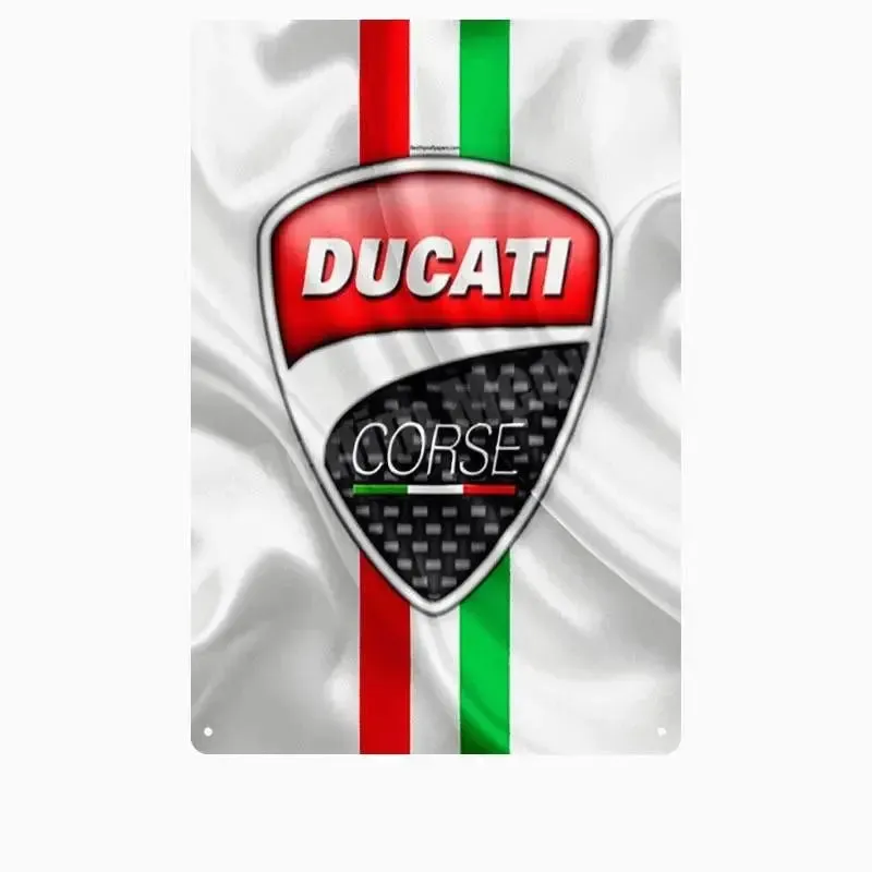 Plaque métalique décorative DUCATI CORSE