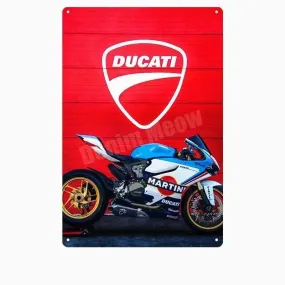 Plaque métalique décorative DUCATI CORSE