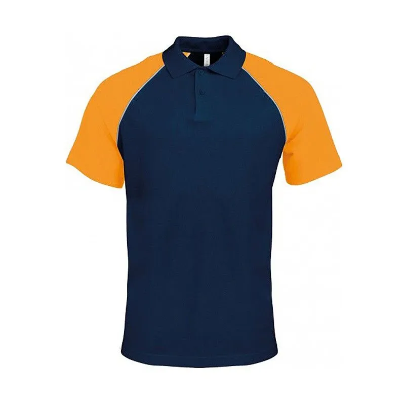 Polo pour homme Kariban avec manches courtes, modèle BASE BALL