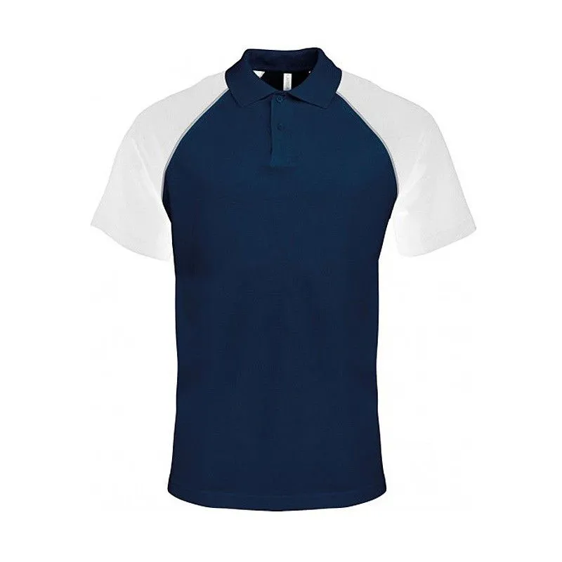 Polo pour homme Kariban avec manches courtes, modèle BASE BALL