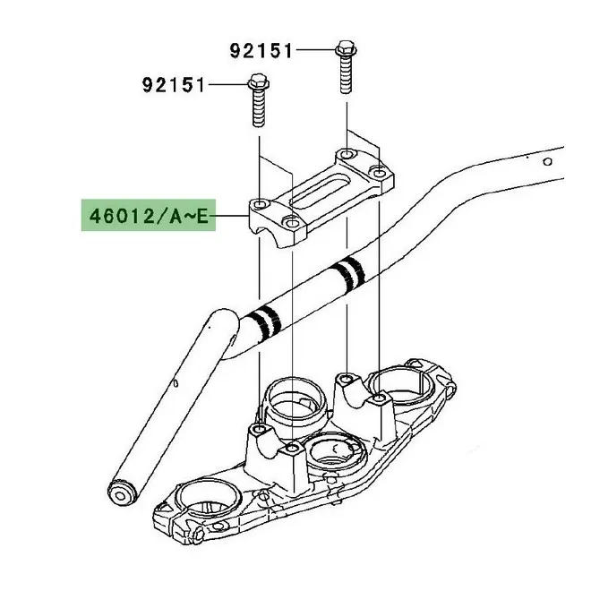 Pontet supérieur Kawasaki Er-6f (2006-2008) | Moto Shop 35