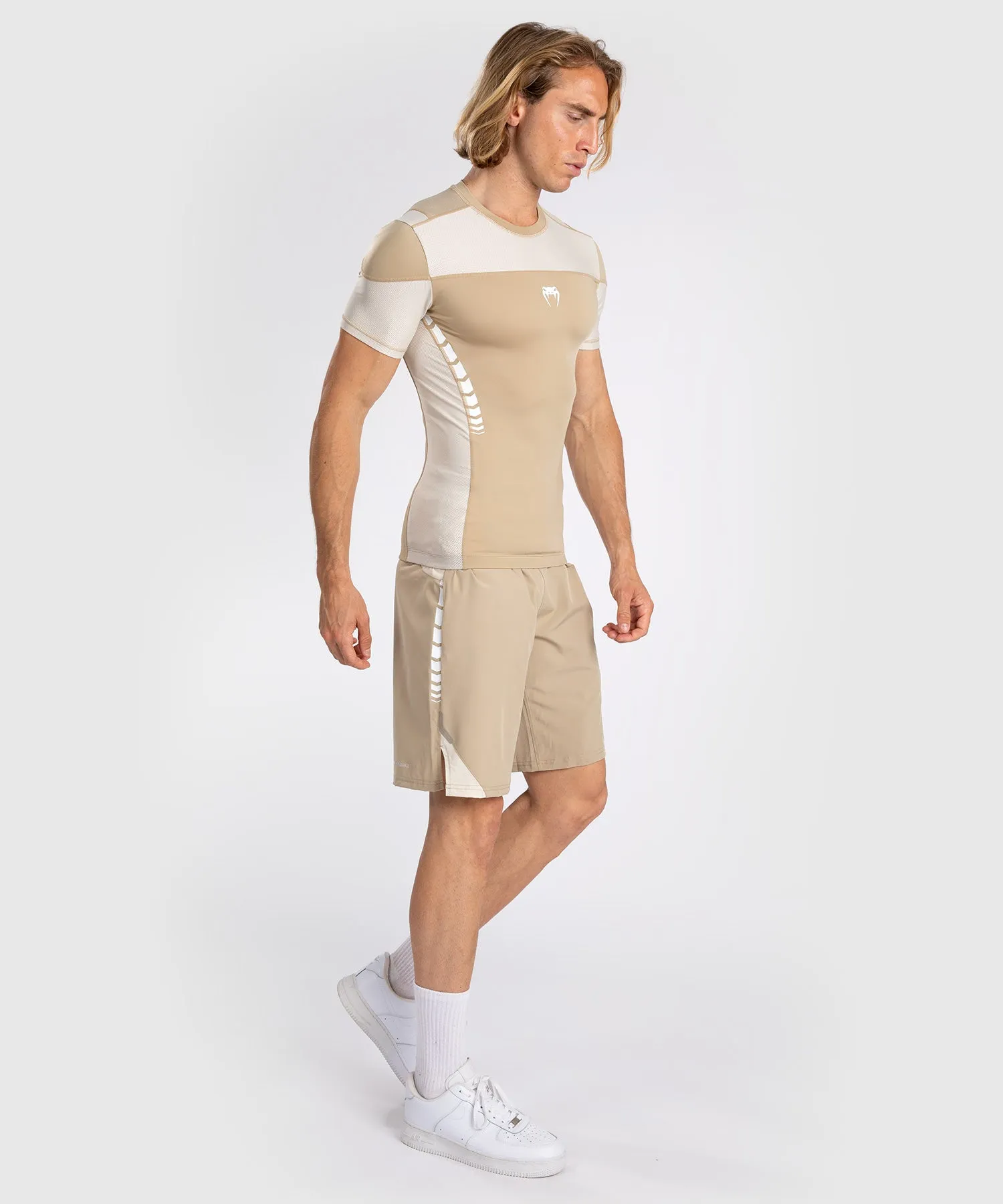 Rashguard À Manches Courtes pour Hommes Venum Tempest - Beige/Sable