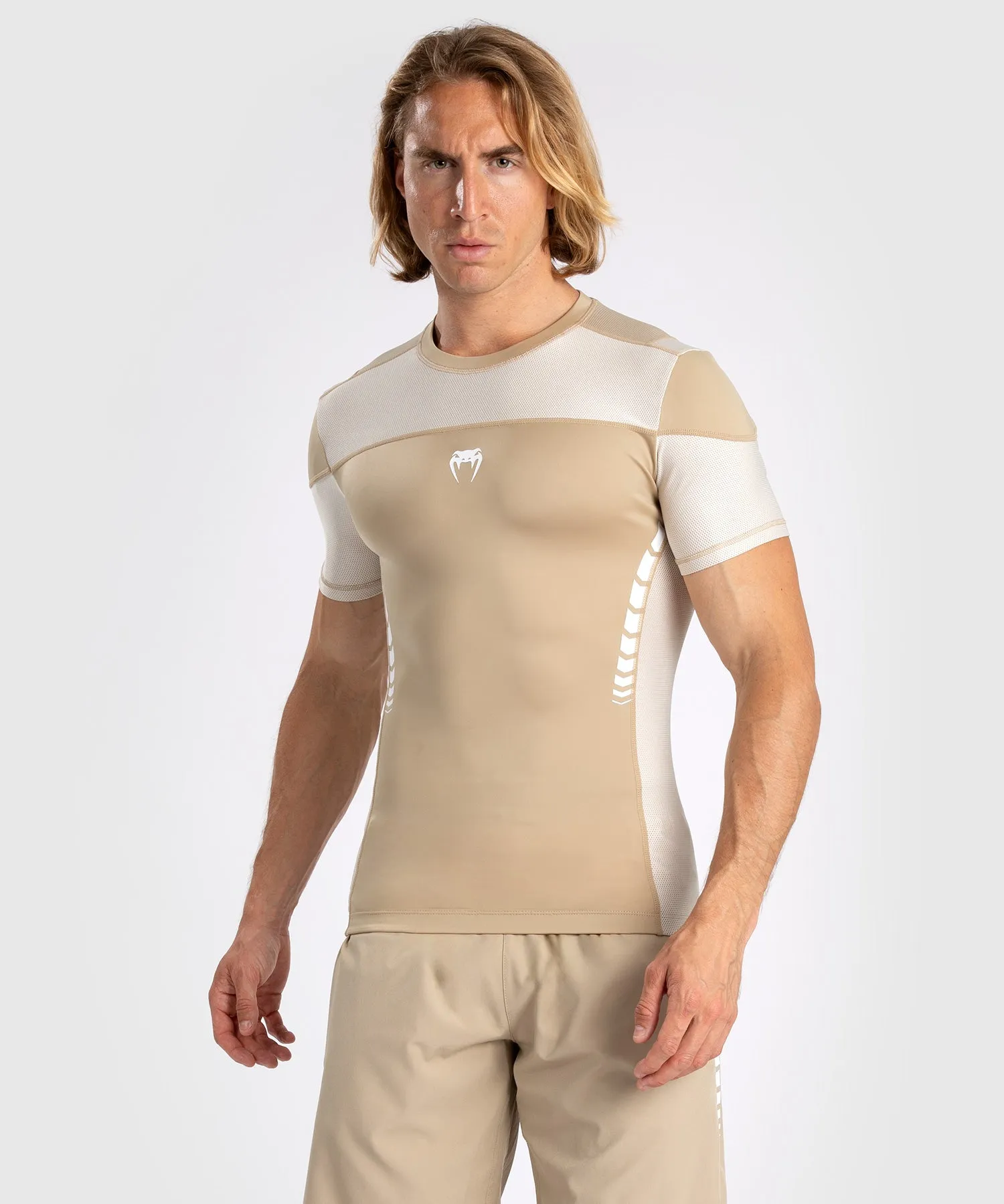 Rashguard À Manches Courtes pour Hommes Venum Tempest - Beige/Sable