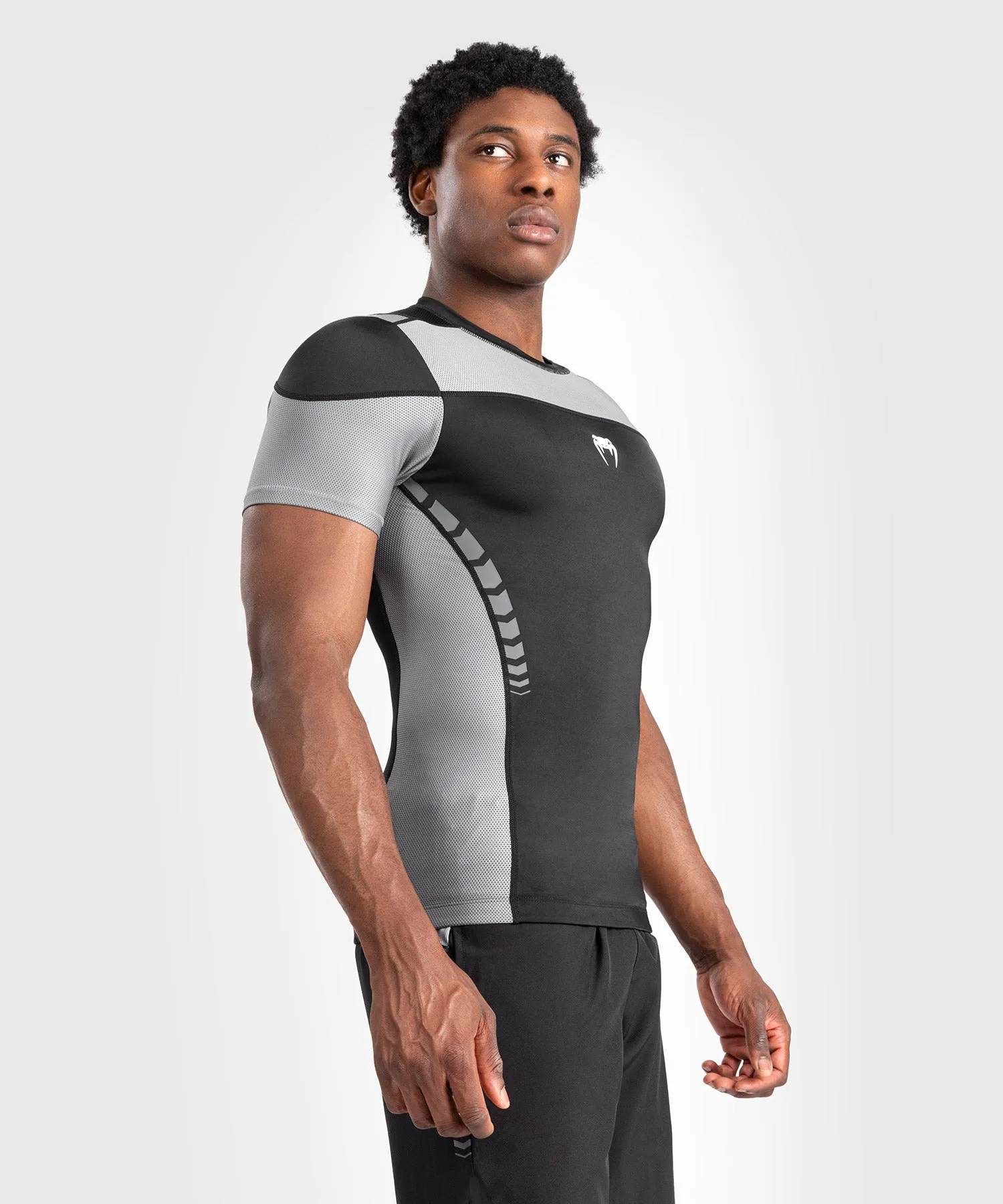 Rashguard À Manches Courtes pour Hommes Venum Tempest - Noir/Gris