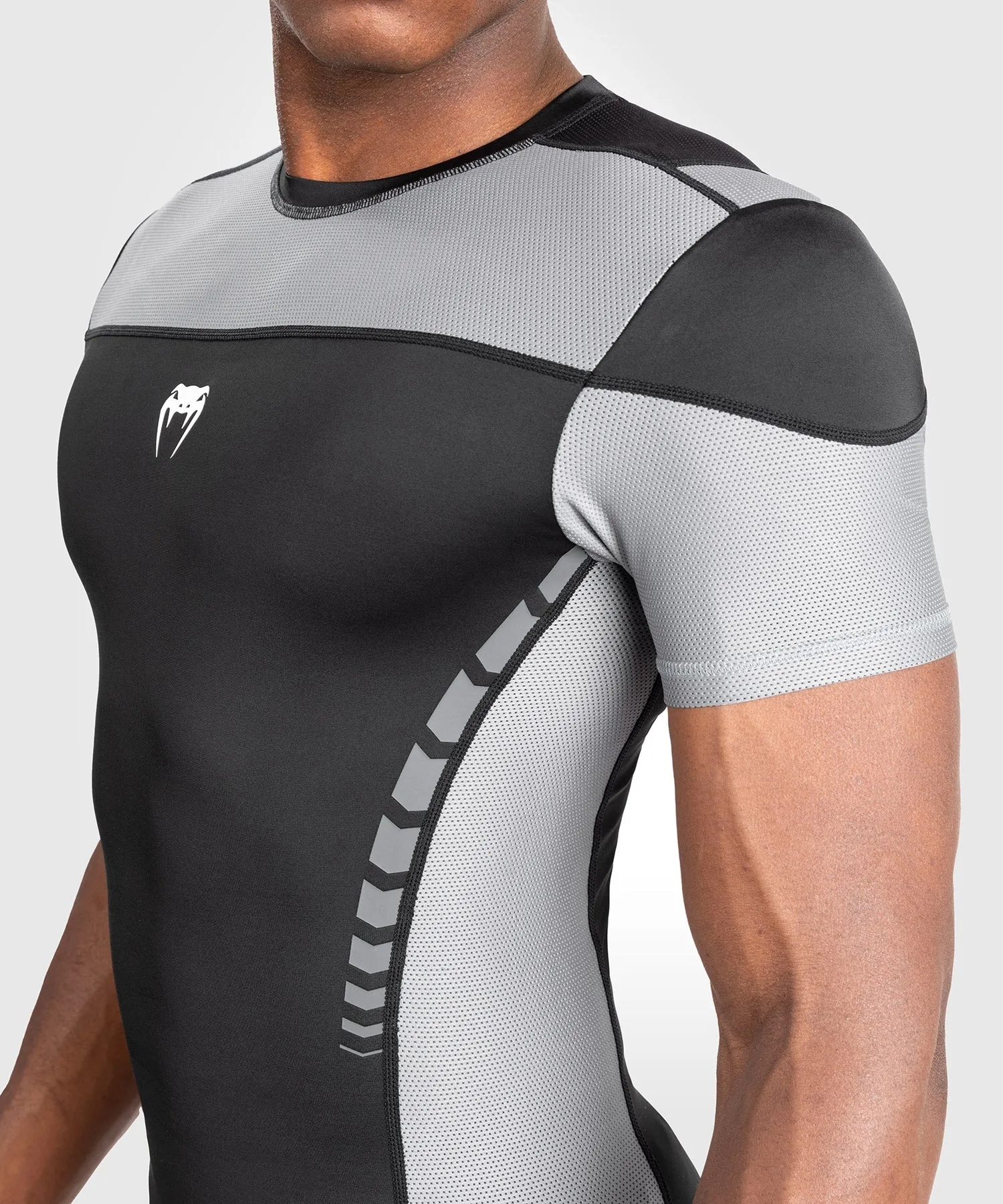 Rashguard À Manches Courtes pour Hommes Venum Tempest - Noir/Gris