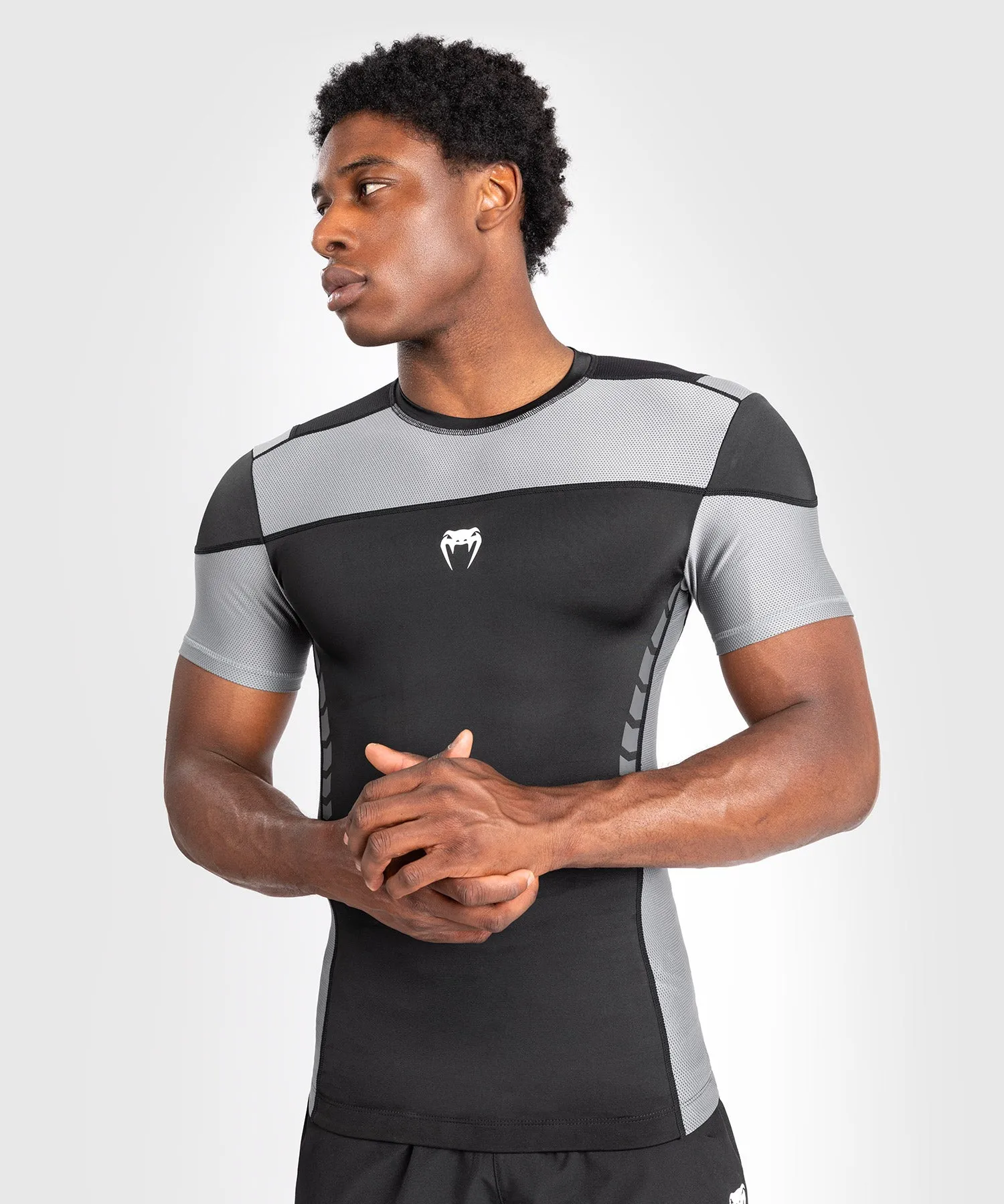 Rashguard À Manches Courtes pour Hommes Venum Tempest - Noir/Gris