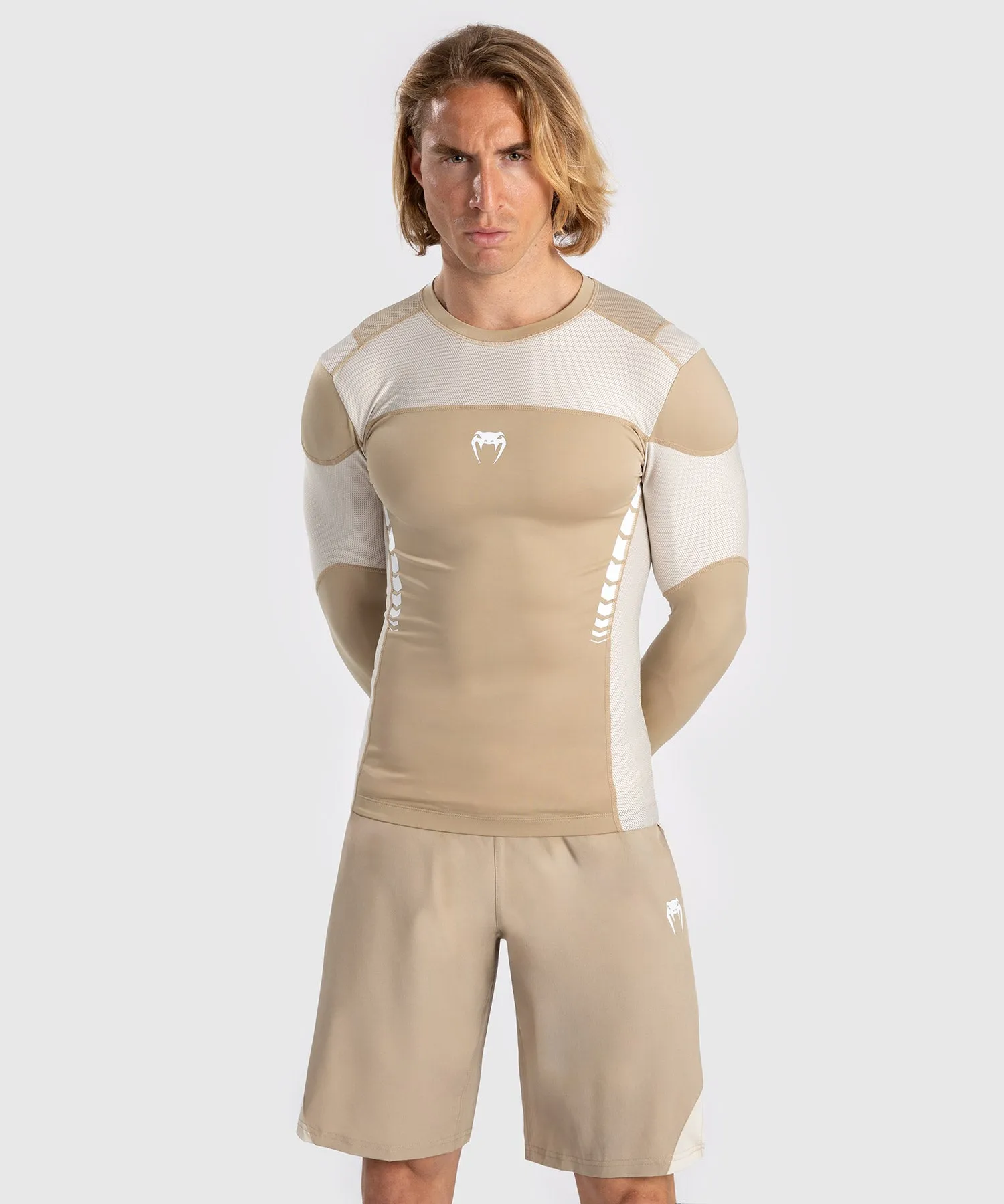 Rashguard À Manches Longues pour Hommes Venum Tempest - Beige/Sable