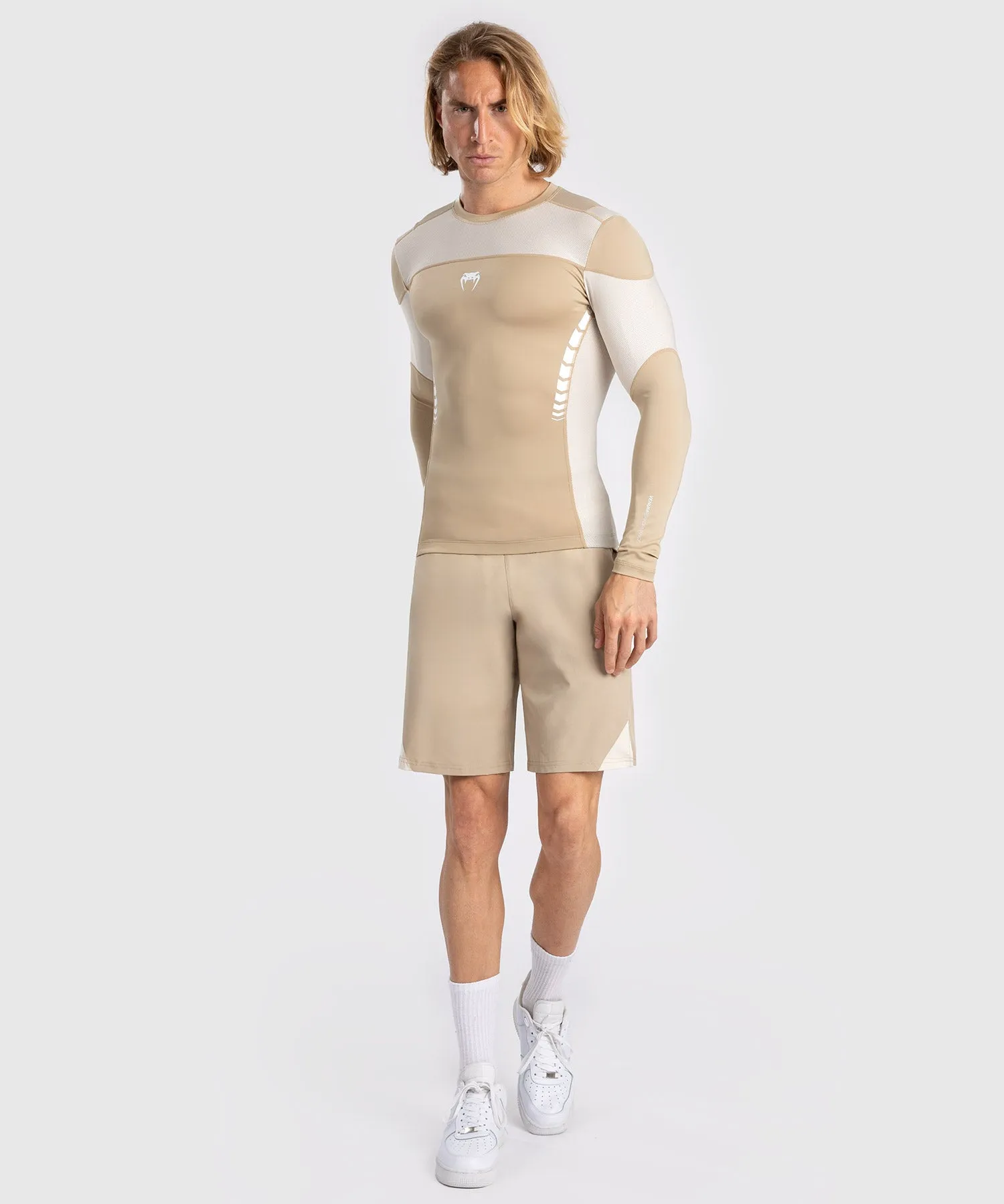 Rashguard À Manches Longues pour Hommes Venum Tempest - Beige/Sable