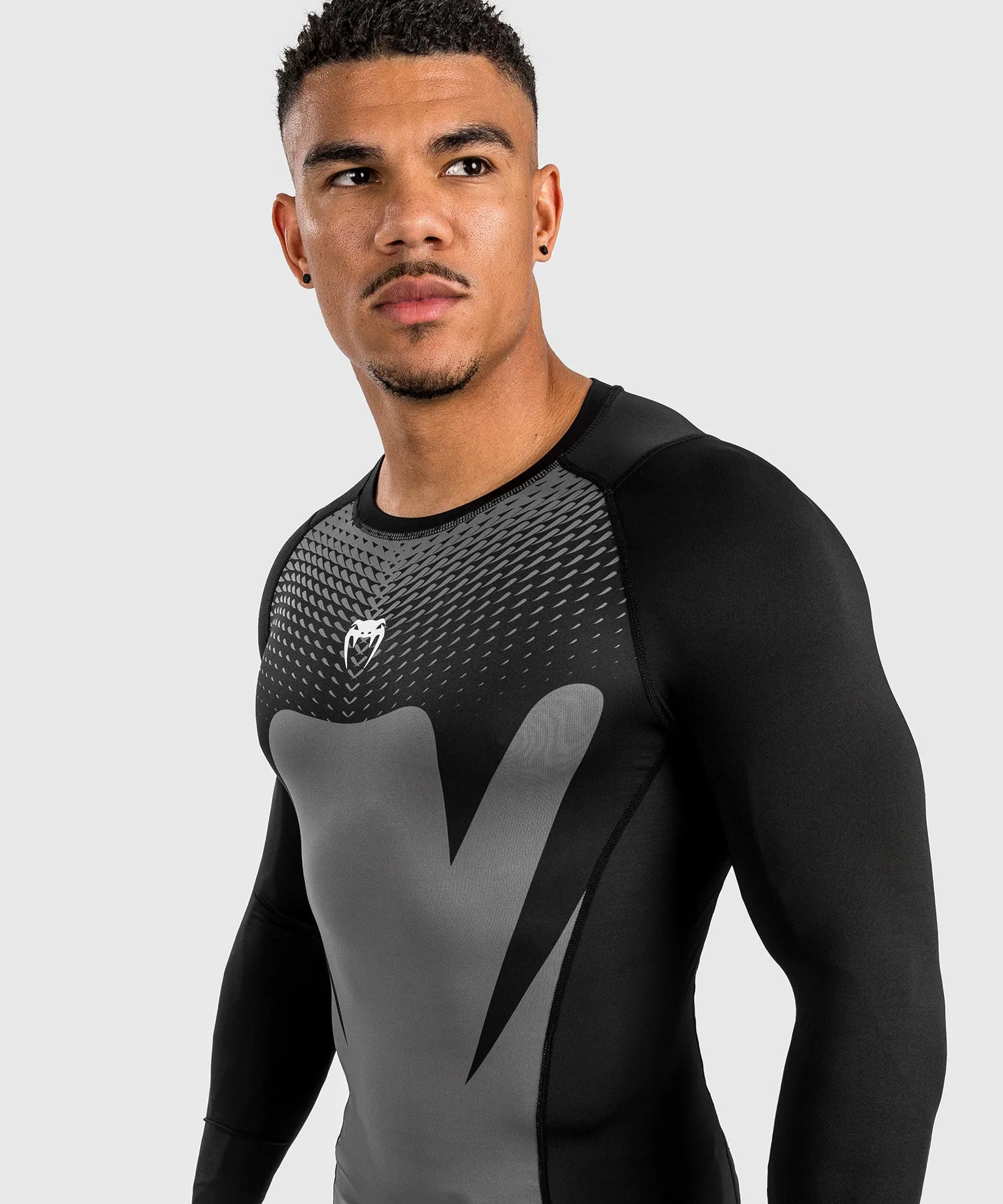 Rashguard à Manches Longues pour Hommes Venum Attack - Noir/Gris