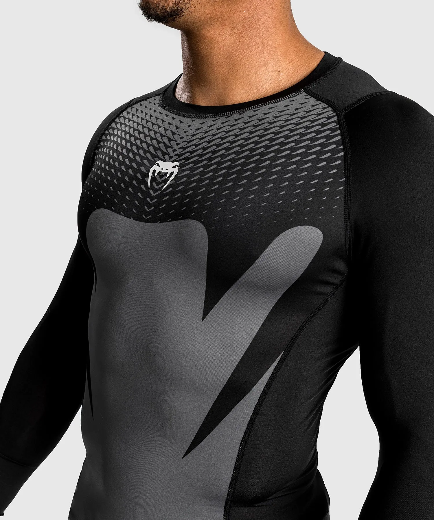 Rashguard à Manches Longues pour Hommes Venum Attack - Noir/Gris