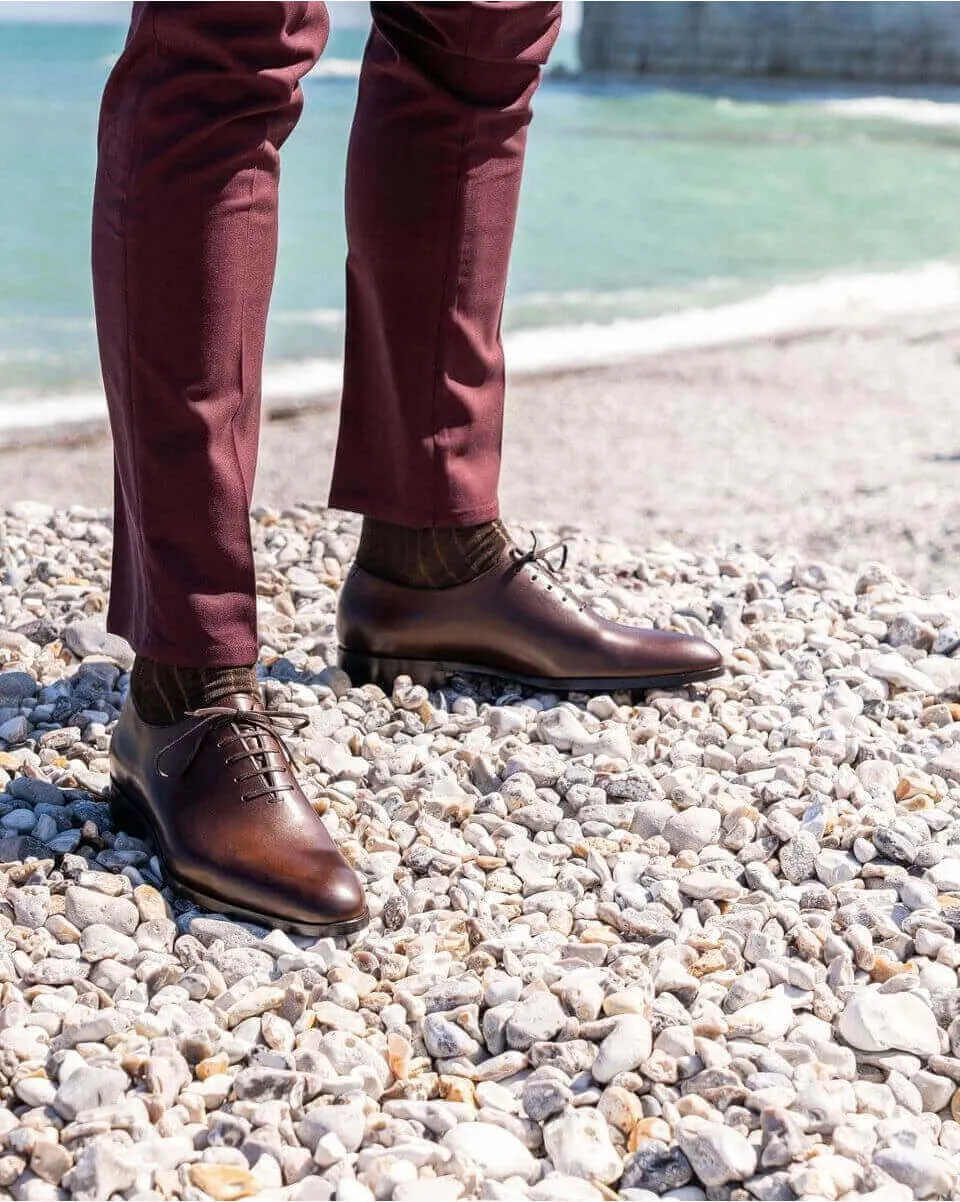 Richelieu marron one cut | chaussure richelieu homme | In Corio