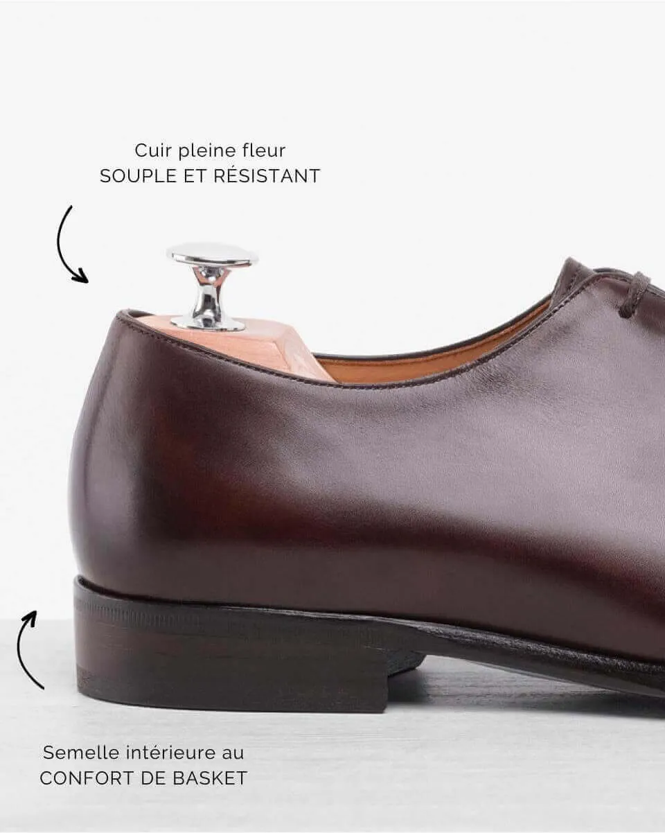 Richelieu marron one cut | chaussure richelieu homme | In Corio