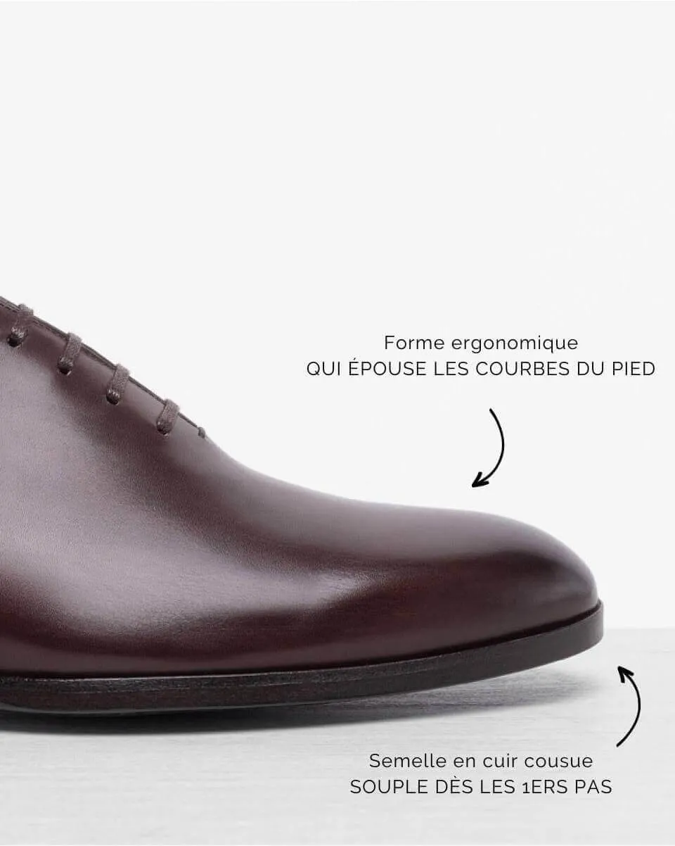 Richelieu marron one cut | chaussure richelieu homme | In Corio