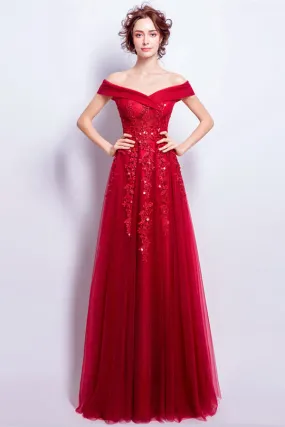 Robe de mariée 2018 rouge vermillon épaules dénudées