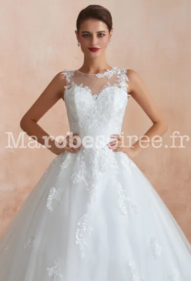 Robe de mariée Agathe en Dentelle, Tulle