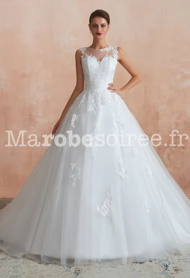 Robe de mariée Agathe en Dentelle, Tulle