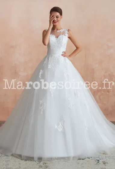 Robe de mariée Agathe en Dentelle, Tulle