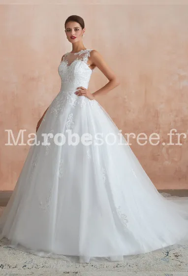 Robe de mariée Agathe en Dentelle, Tulle