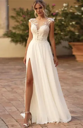 Robe De Mariée Champêtre Longue Été