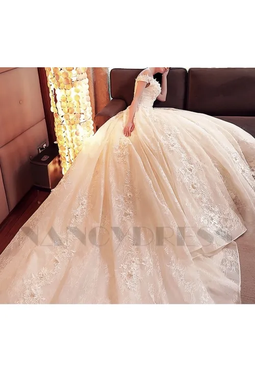 robe de mariée chic champagne pâle