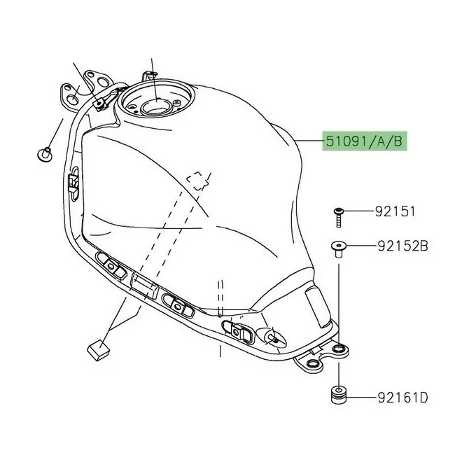 Réservoir à essence Kawasaki Z650 (2020-2024) | Moto shop 35