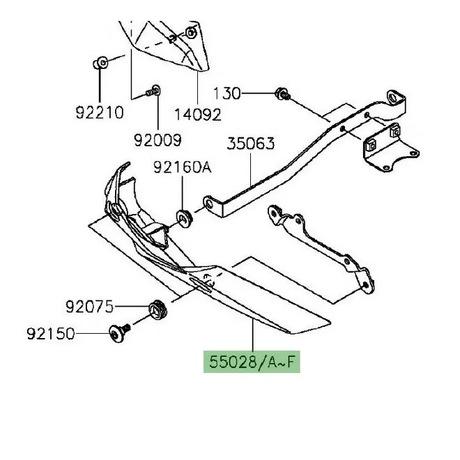 Sabot moteur peint Kawasaki Z800 (2013-2016) | Moto Shop 35