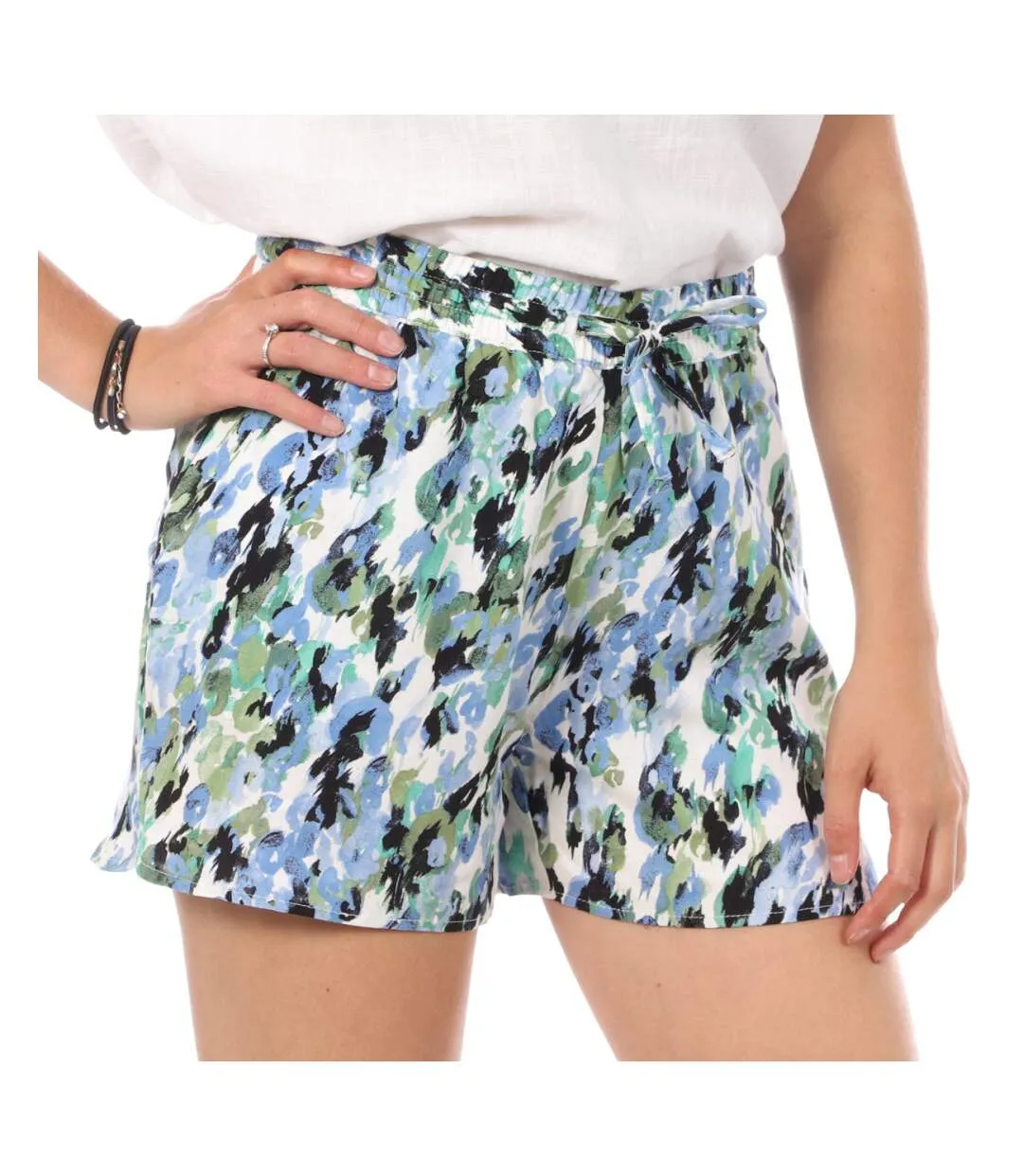 Short Vert/Bleu à Motifs Femme Vero Moda Easy