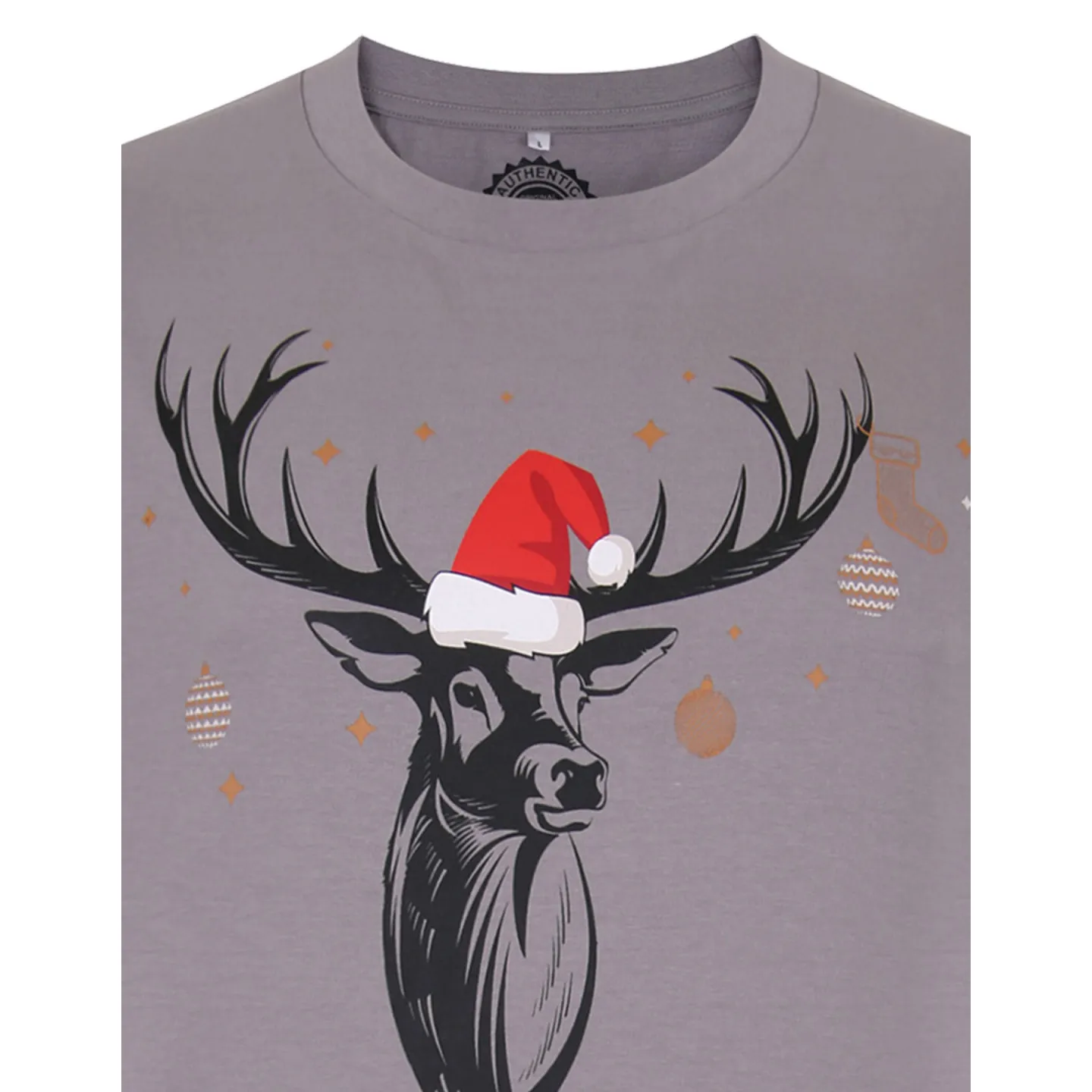 T shirt de Noël en coton pour hommes forts