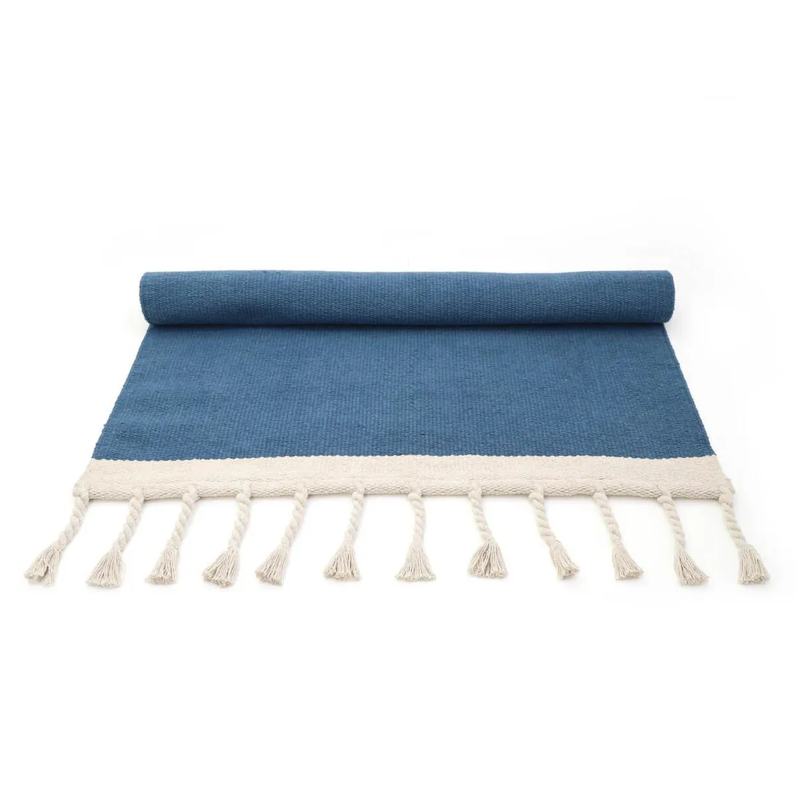 Tapis coton contemporain Bleu en coton  | 3 Suisses