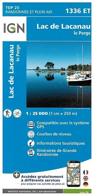 TOP 25 1336 ET LAC DE LACANAU 1 25 000