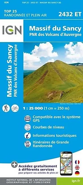 TOP25 2432ET MASSIF DU SANCY 1 25 000